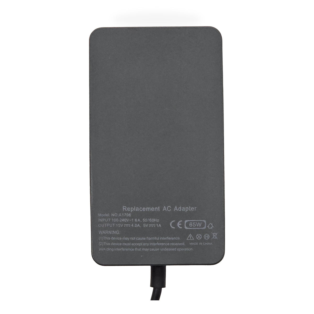 65W Replacement AC Adapter A1706 for Microsoft Surface with USB Port
