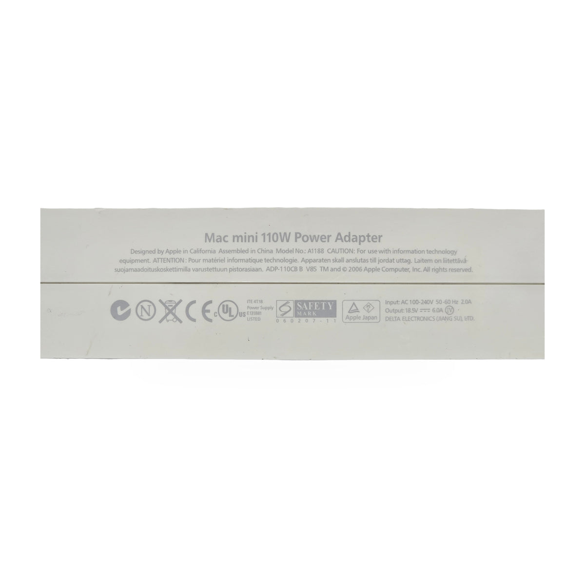 Genuine Apple Mac Mini 110W AC Power Adapter Model A1188 18.5V 6A