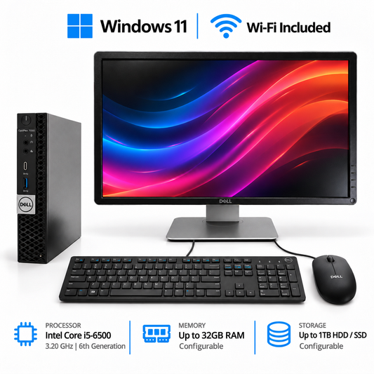 Rytech PNW Dell 7050 Micro PC and monitor bundle