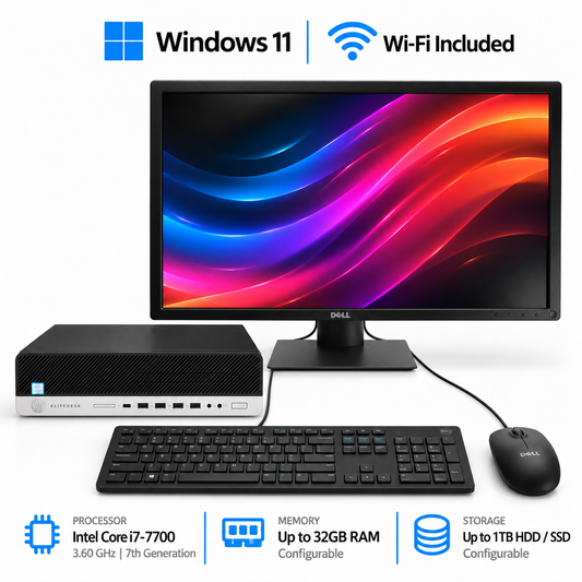 Rytech PNW HP EliteDesk G3 PC and monitor bundle