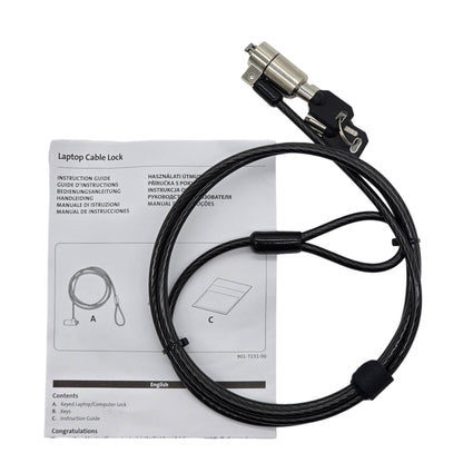 Tryten Laptop Cable Lock Keyed Security Cable w/ 2 Keys 5 Pack 10 Pack 25 Pack