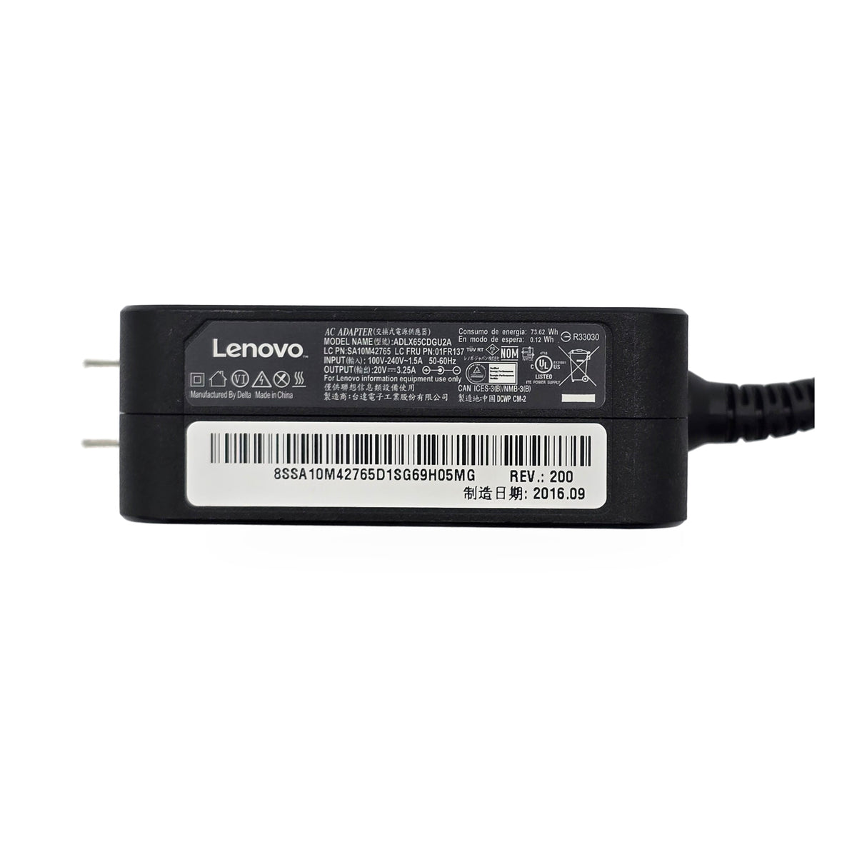 Genuine Lenovo 65W AC Adapter 20V 3.25A ADLX65CDGU2A 01FR137