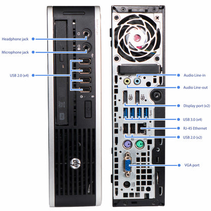 Bundle Monitor and HP Compaq PC | Win 11 | 16 GB | 1 TB SSD | Wi-Fi