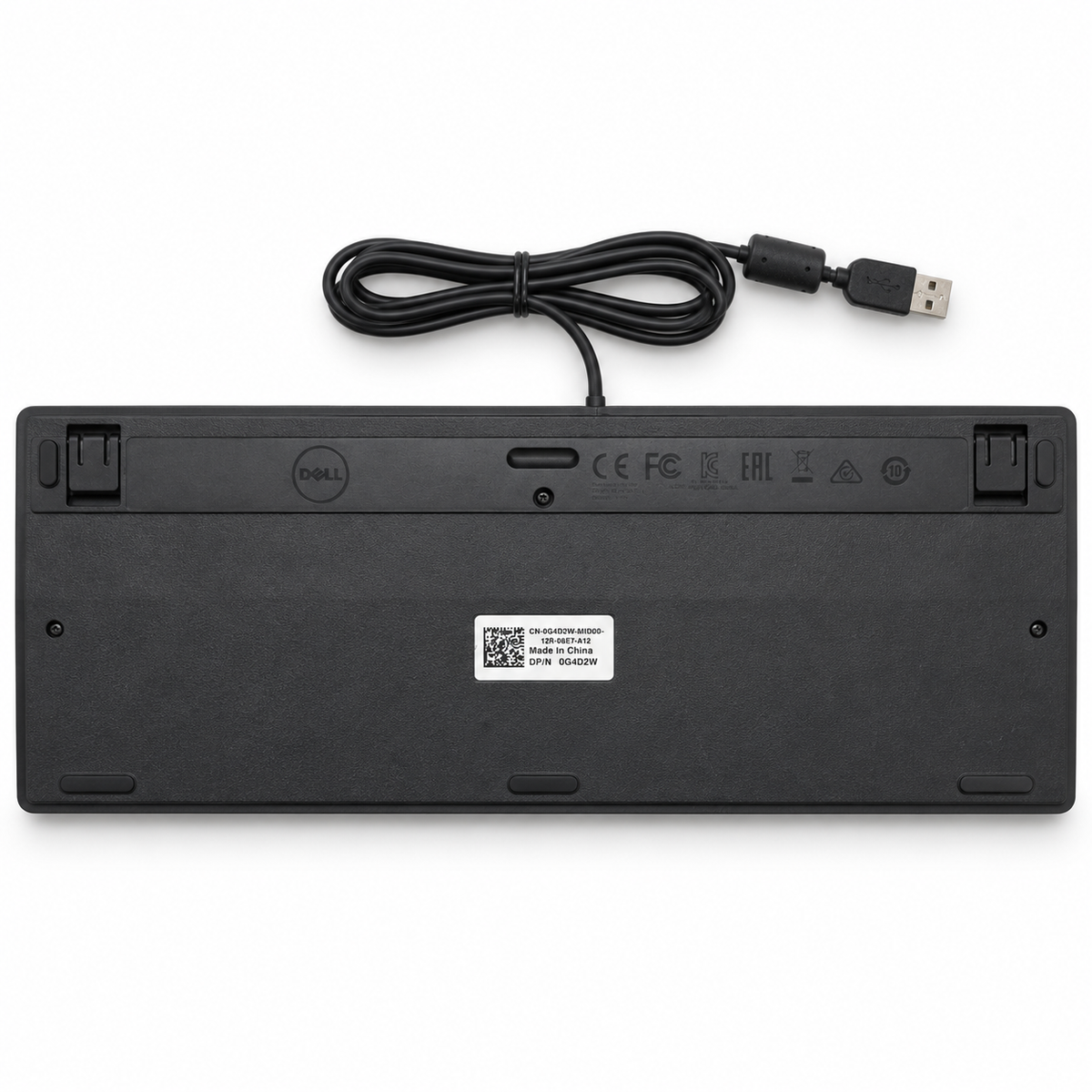 Dell KB216-BK-US wired USB keyboard bottom view
