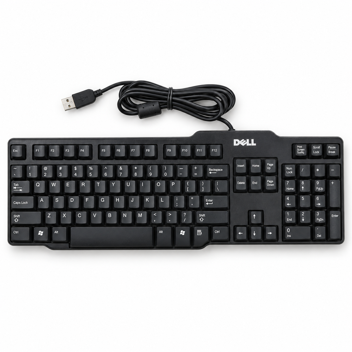 Dell L100 wired USB keyboard top view