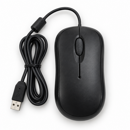 Dell MS116 wired USB optical mouse top view