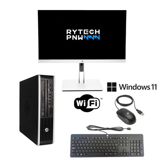 Bundle Monitor and HP Compaq PC | Win 11 | 16 GB | 1 TB SSD | Wi-Fi