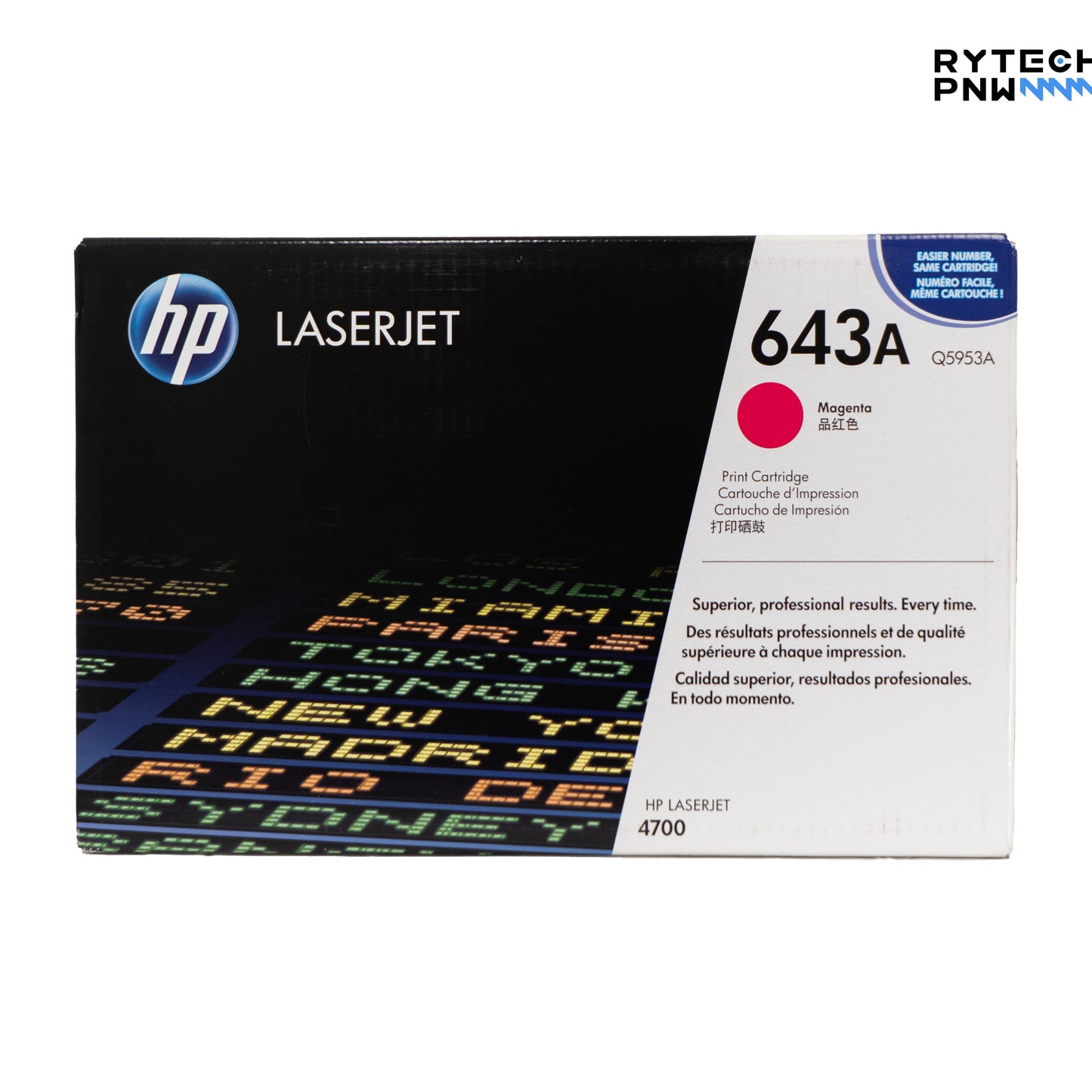 HP Laserjet Toner Cartridge| Q5952A, Q5953A | 643A | Yellow, Magenta