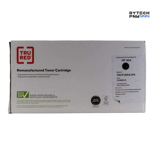 Tru Red Toner Cartridge | 80A | Compatible With HP CF280A | Black