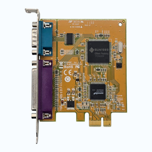 Dell 0GP385 PCIe x1 Serial Parallel Combo Card DB9 DB25 Adapter Full Height