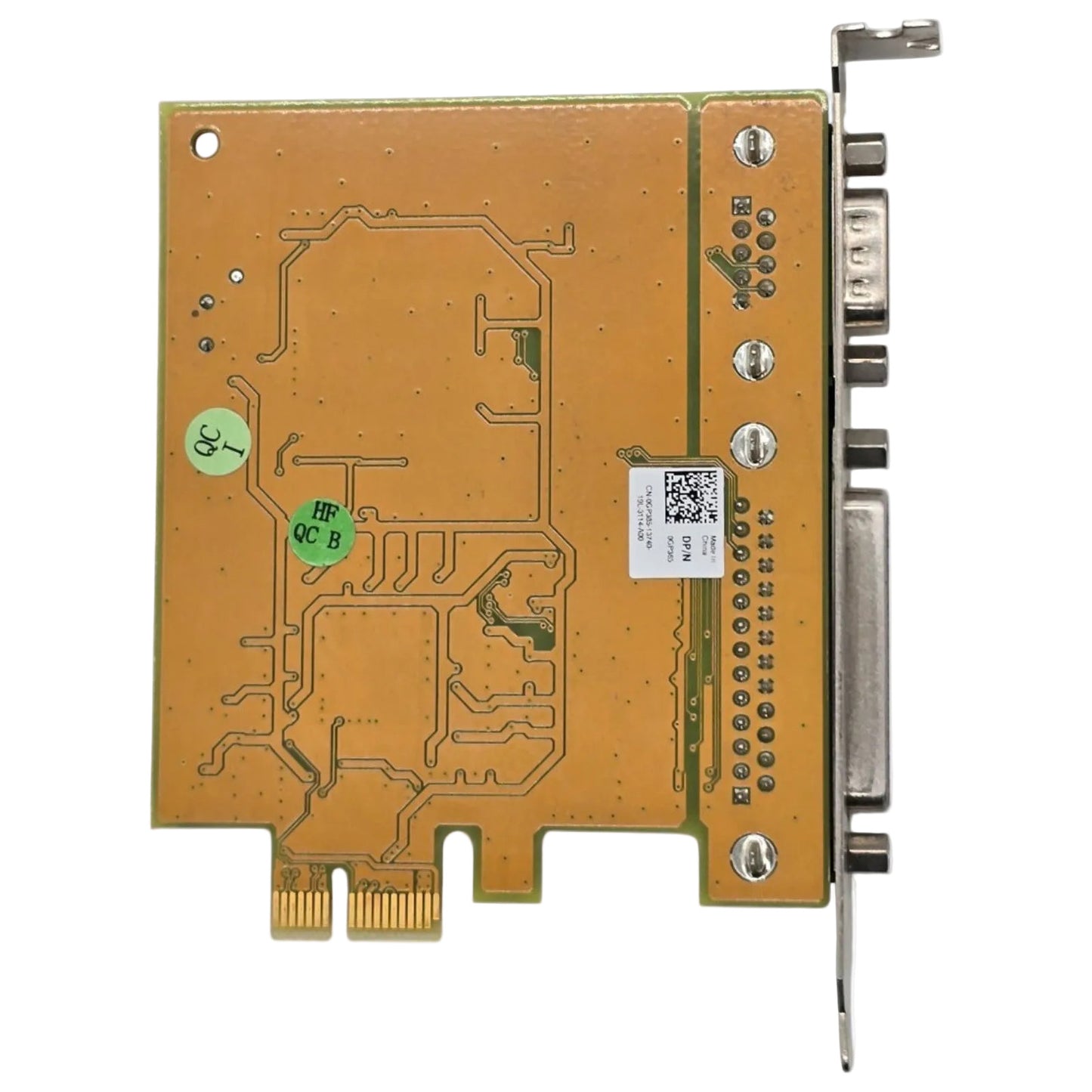 Dell 0GP385 PCIe x1 Serial Parallel Combo Card DB9 DB25 Adapter Full Height