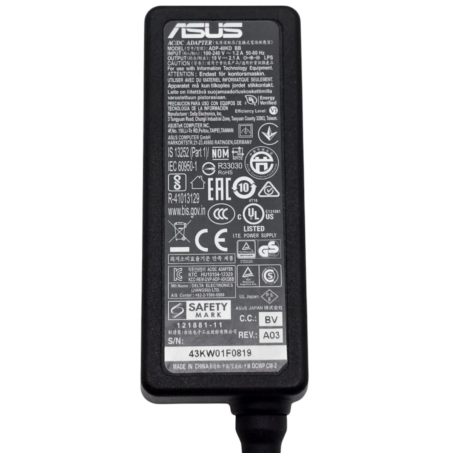 Genuine ASUS ADP-40KD BB 40W AC Adapter Charger 19V 2.1A OEM