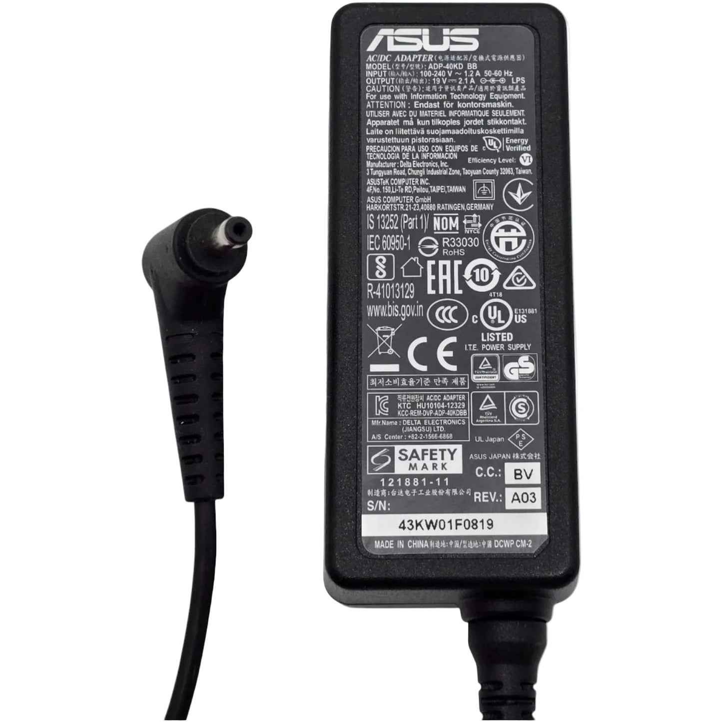 Genuine ASUS ADP-40KD BB 40W AC Adapter Charger 19V 2.1A OEM