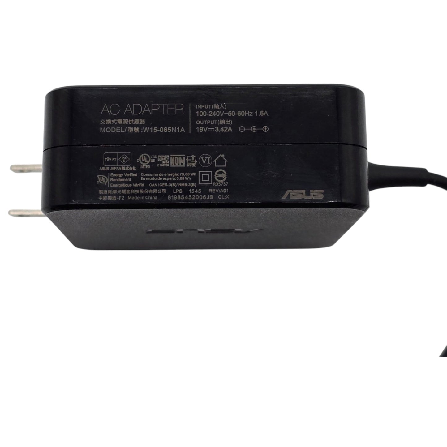 Genuine ASUS W15-065N1A 65W AC Adapter Charger 19V 3.42A OEM