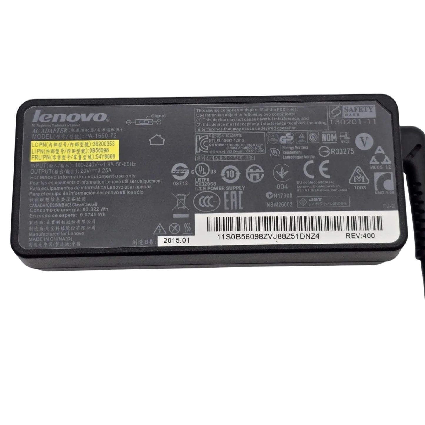 Genuine Lenovo 0B56098 54Y8868 65W AC Adapter Charger PA-1650-72 OEM