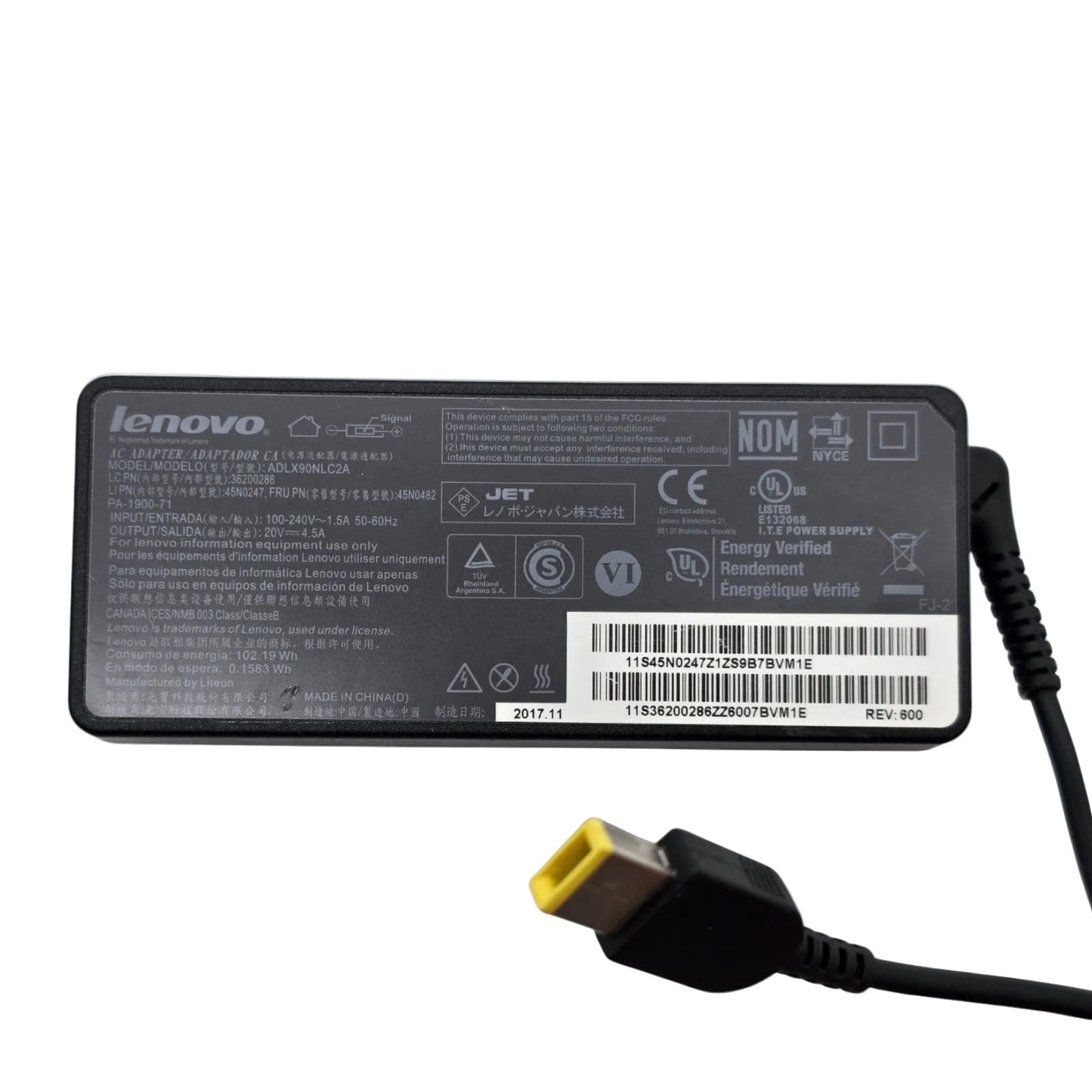 Genuine Lenovo 45N0247 45N0482 90W AC Adapter Charger ADLX90NLC2A OEM