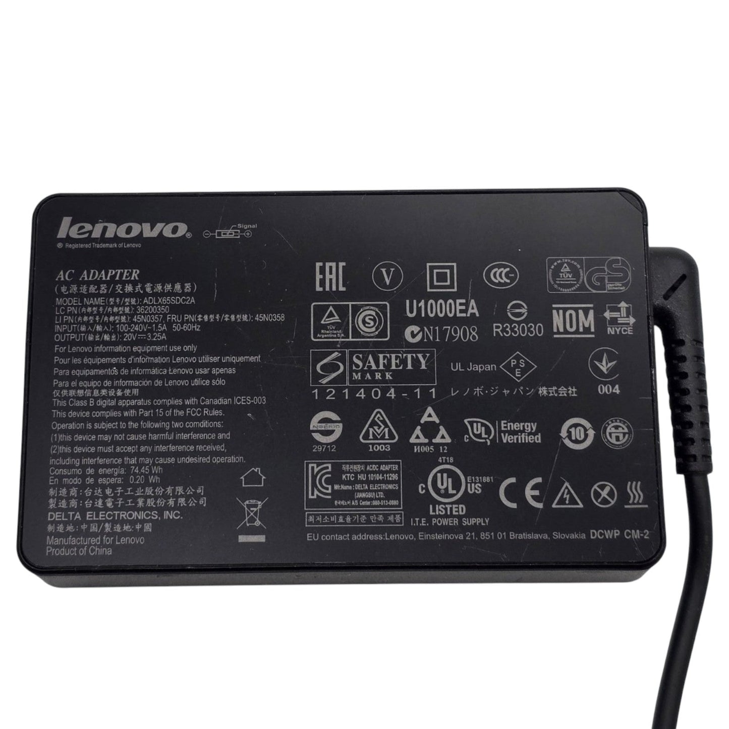 Genuine Lenovo 45N0357 45N0358 65W AC Adapter Charger 20V 3.25A OEM