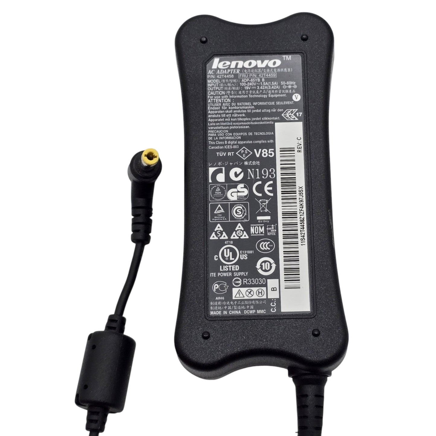 Genuine Lenovo 42T4458 42T4459 65W AC Adapter Charger 19V 3.42A OEM