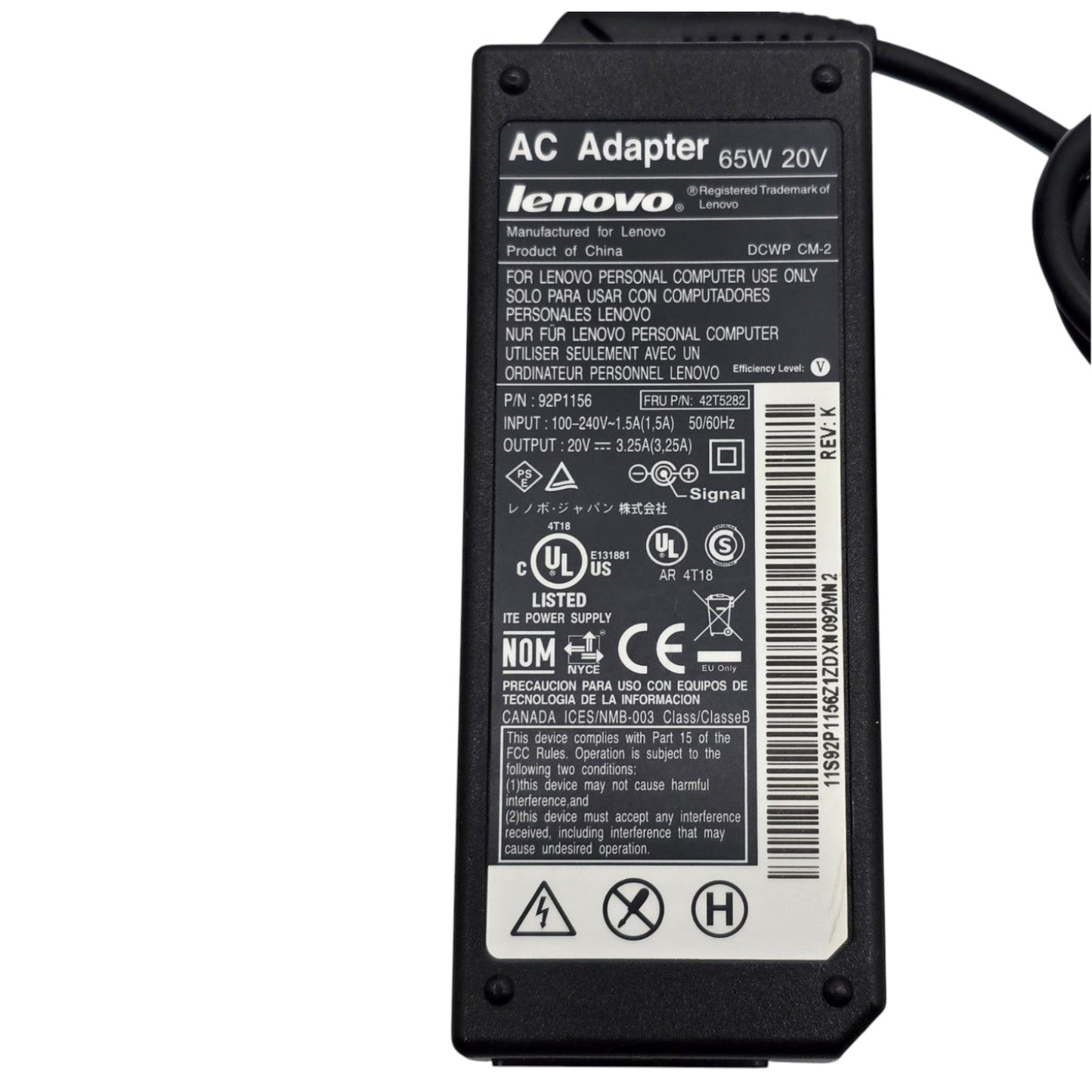 Genuine Lenovo 65W 20V AC Adapter Charger OEM Mixed Models 3.25A