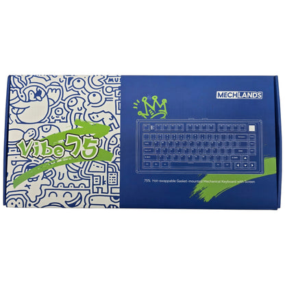 MechLands Vibe 75 75% Tri-Mode Wireless Mechanical Keyboard Screen USB-C