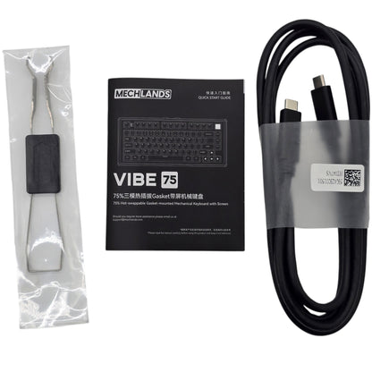 MechLands Vibe 75 75% Tri-Mode Wireless Mechanical Keyboard Screen USB-C