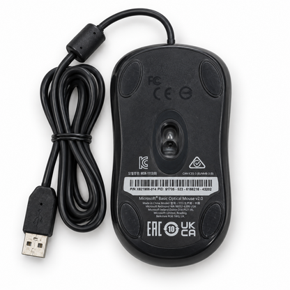 Microsoft Basic Optical Mouse v2.0 bottom view