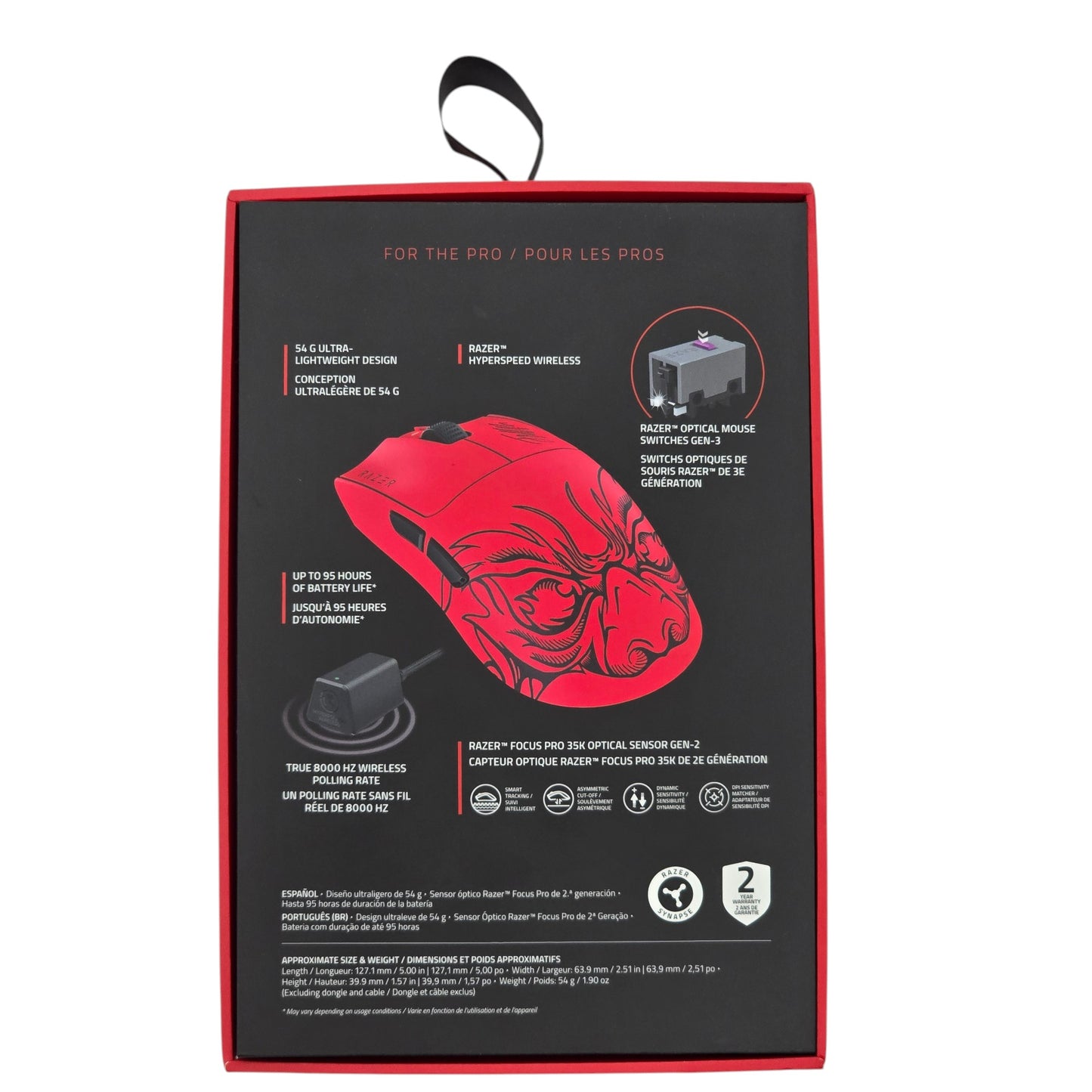 Razer Viper V3 Pro Faker Edition Wireless Gaming Mouse 35K Sensor 8000Hz Red