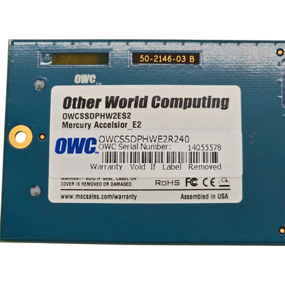 OWC Mercury Accelsior E2 240GB PCI Express SSD Card 2x 120GB eSATA