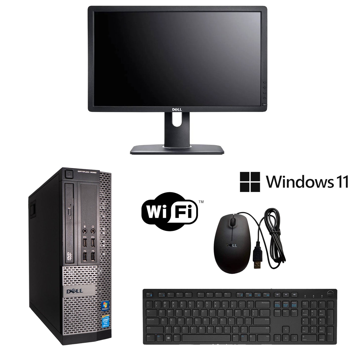 Bundle Monitor and Dell OptiPlex SFF | i5vPro | Win 11 | 32 GB | 1 TB SSD | Wi-Fi