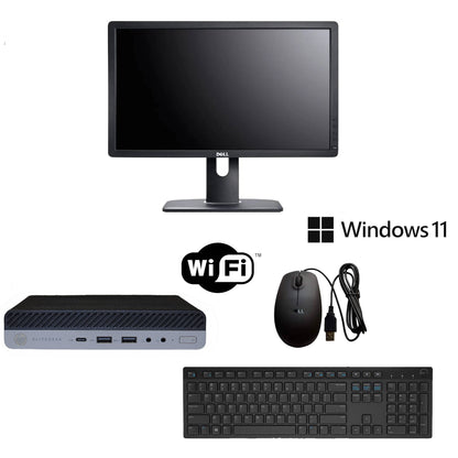 Monitor Bundle HP EliteDesk 800 G3 Mini | i5 | Win 11 | 16GB | 1TB SSD | Wi-Fi