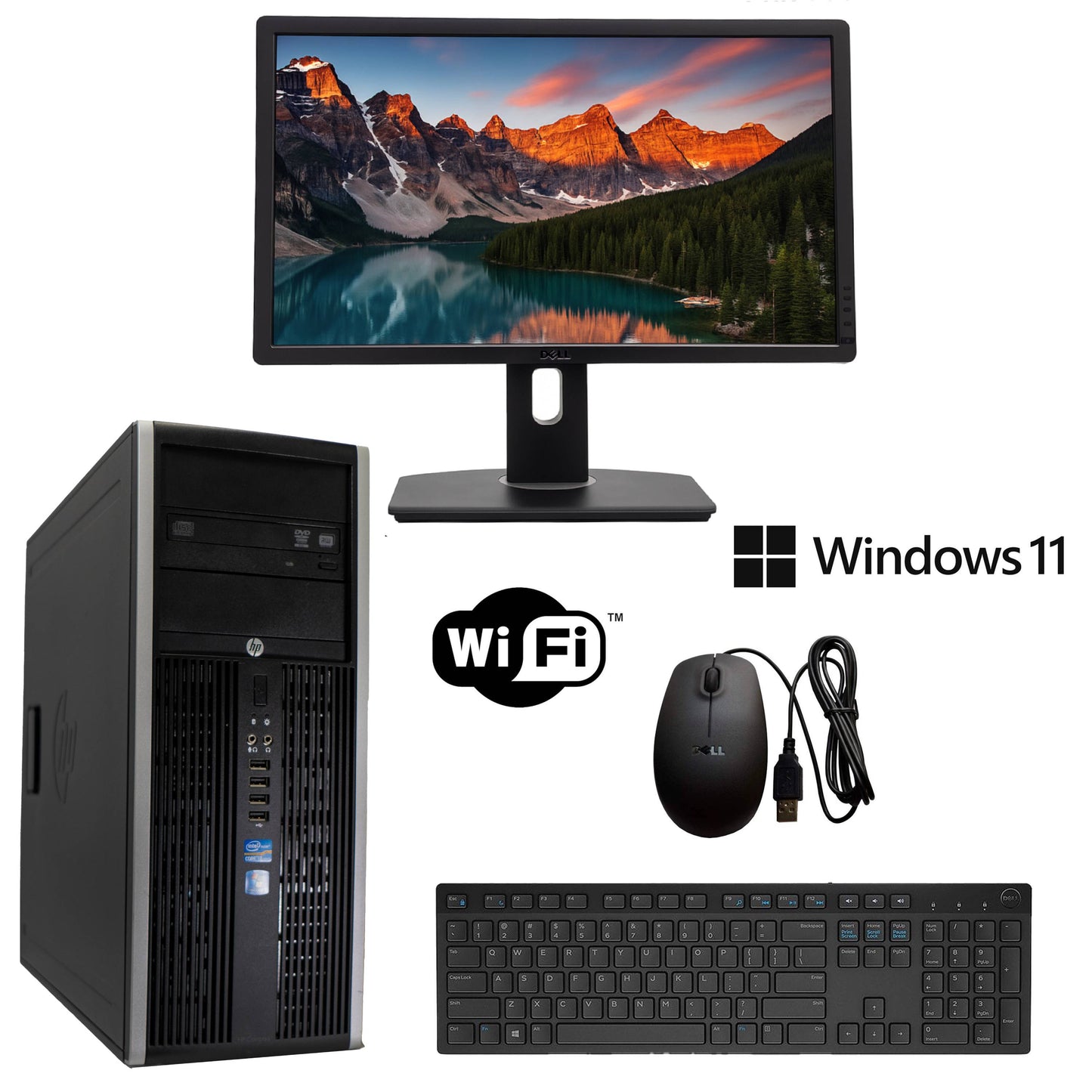 Bundle HP Compaq TW and Monitor | Win 11 | Up to 32GB | 1 TB SSD | Wi-Fi