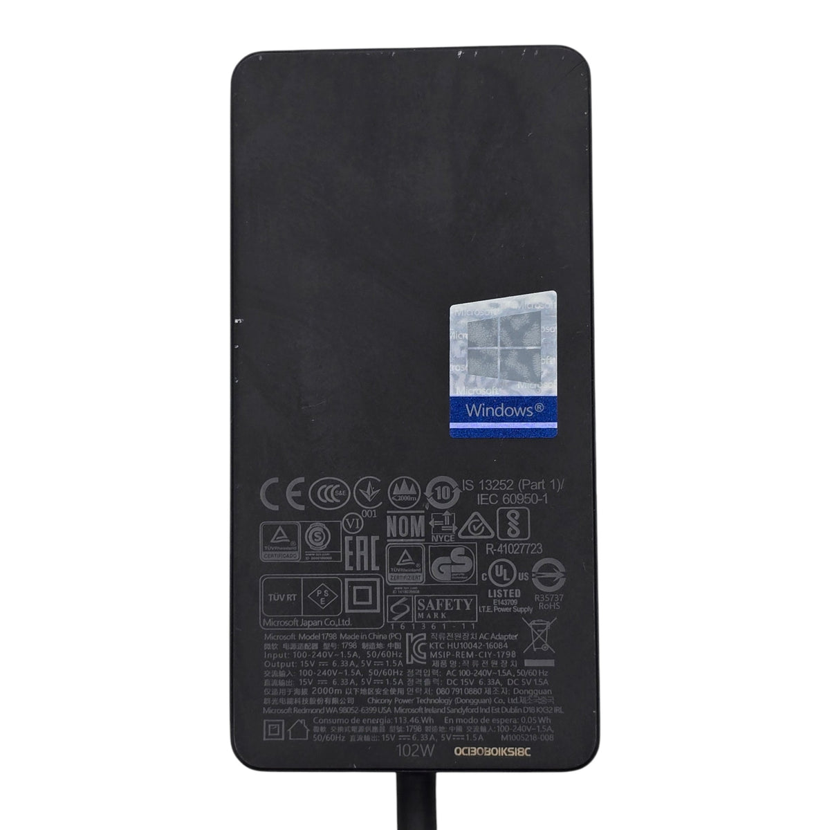 Genuine Microsoft Surface 102W AC Adapter Model 1798 Power Supply w/ USB Port