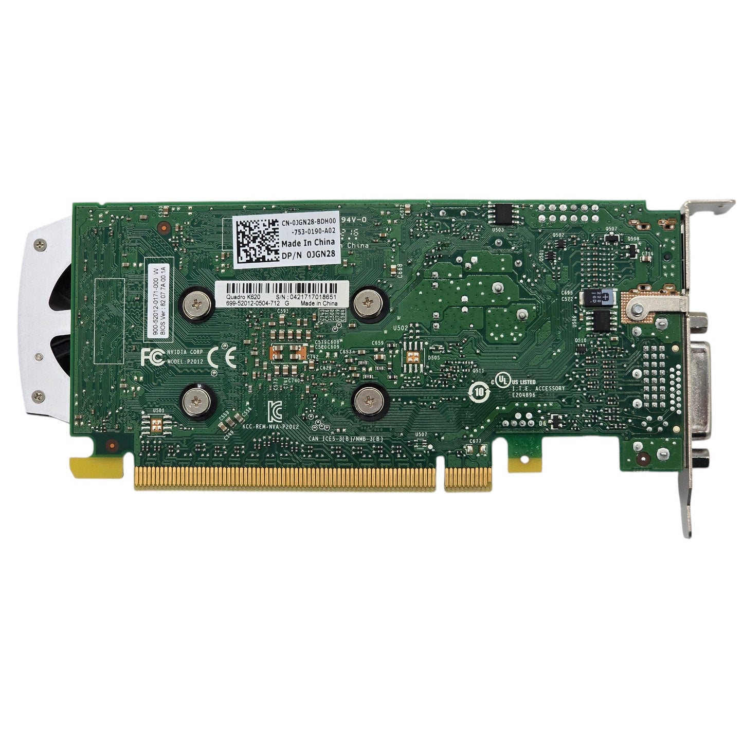 NVIDIA Quadro K620 Low Profile PCIe x16 Graphics Card DP DVI-I Dell 0JGN28