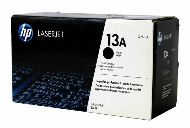 HP 13A LaserJet Black Toner Cartridge - Q2613A 13A 1300 (FACTORY SEALED)